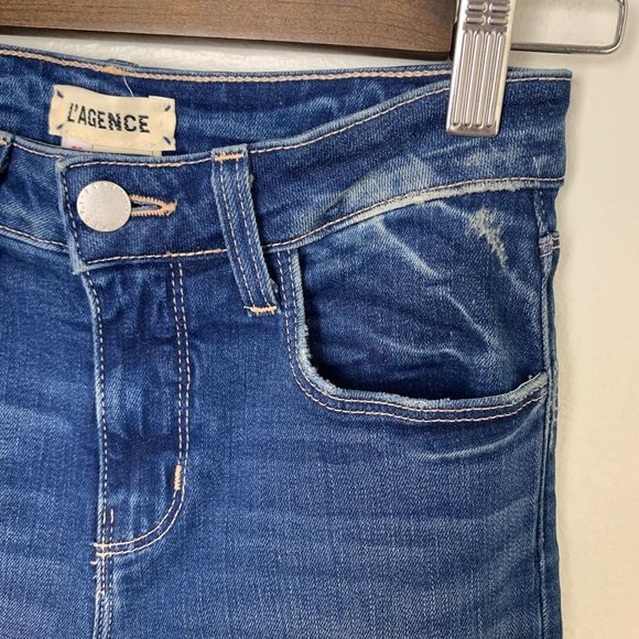 L’agence Marguerite High Rise Skinny Dark Vintage Jeans 23 - Picture 6 of 6